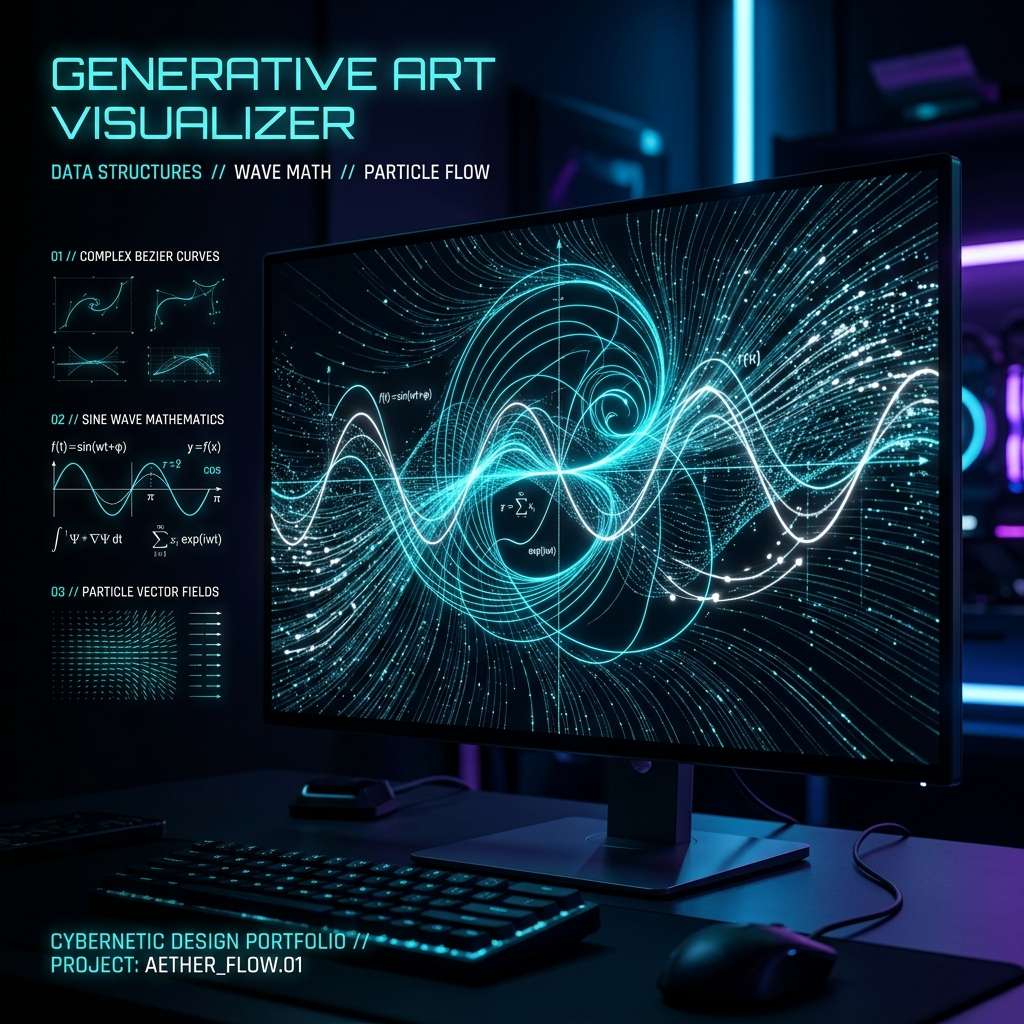 Generative canvas art visuals