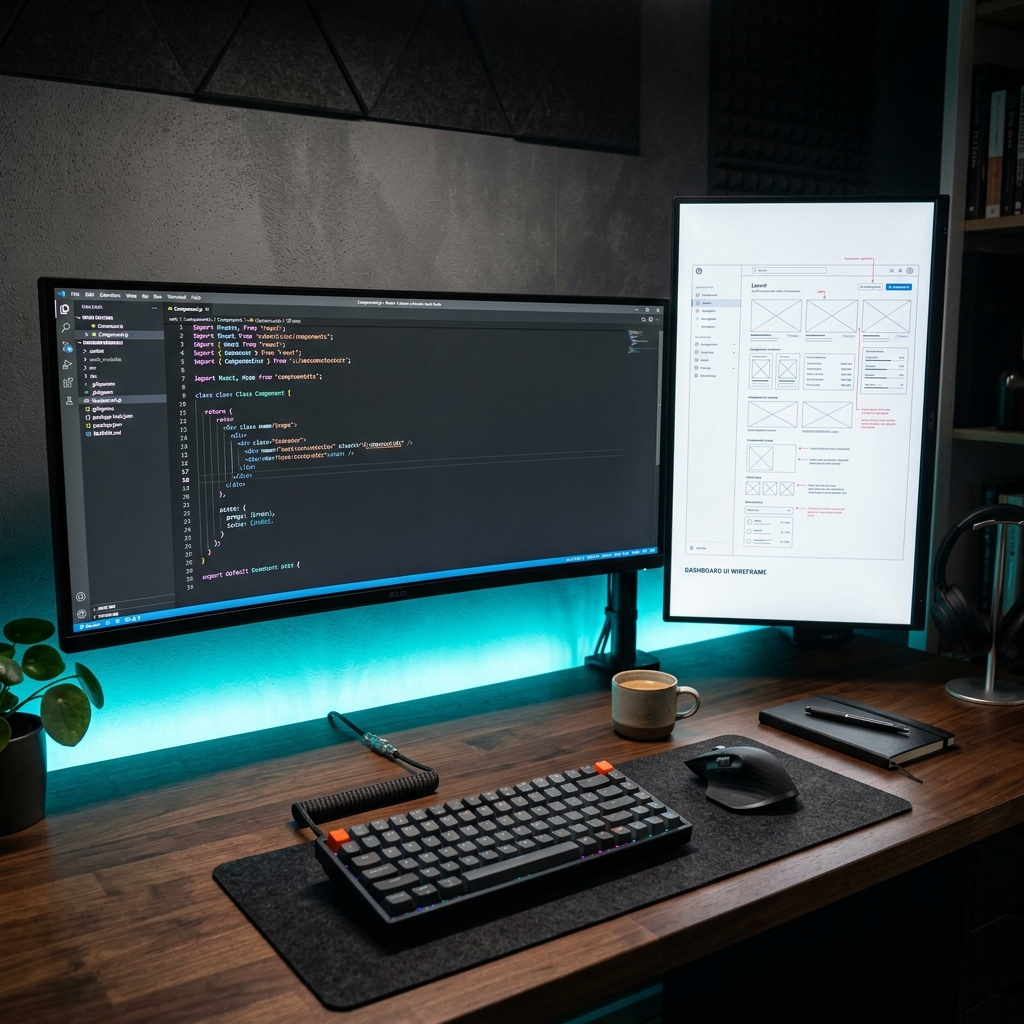 Clark's desk setup workspace